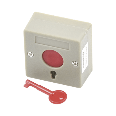 Botón de Pánico a Prueba de Fuego / Restablecimiento con Llave / Tamaño Compacto para Fácil Instalación