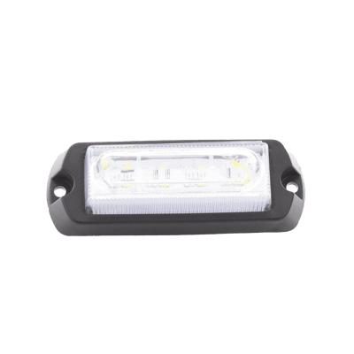 Luz Auxiliar Ultra Brillante de 8 LED, color Ámbar / Claro , con mica transparente.