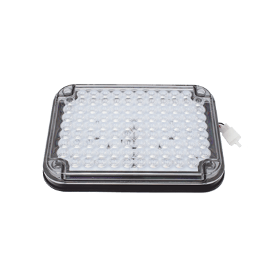 Luz de Advertencia de 9X7", Bicolor Rojo/Claro, Ideal para Ambulancias