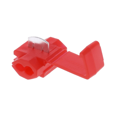 Terminal tipo almeja / 22 - 18 AWG / Rojo / Paquete de 25 piezas.