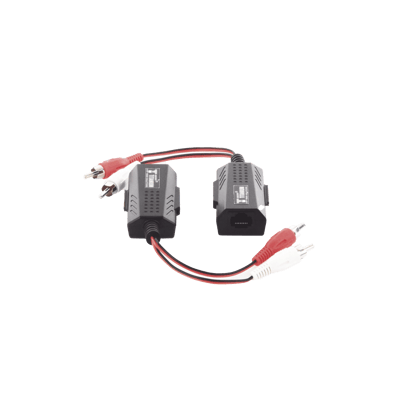 Balun Extensor de Audio Analogo Estereo RCA a RJ45 / Distancia 800 Metros (2625 Pies) / Cable CAT5-6 / Conector 100% Cobre / Protección TVS, Calidad Premium