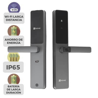 Cerradura Inteligente / Cerrojo Tipo Americano / Wi-Fi / Bluetooth  /  Códigos Temporales Para Visitantes / Lectura de Huella / Lectura de Tag / Contraseña /  Botón para Timbrar / Apertura remota desde la APP /  No Requiere Hub