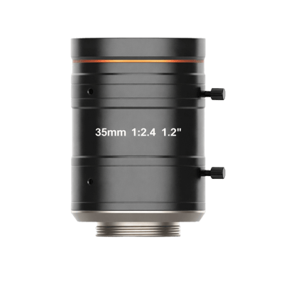 Lente FA para Machine Vision / 25 Megapíxeles / Distancia Focal 35 mm F2.4 / Montura C / Imagen Ø19.3 mm (1.2") / Distorsión 0.02% / Amplio Rango de Distancia de Trabajo / Compatible con Visible e Infrarrojo Cercano