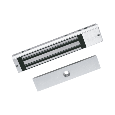 Chapa Magnética de 617 Lbs (280 Kg) / Montaje en Puerta Normal o de Vidrio / Certificado CE /  Uso en Interior / Indicador LED / Magnetismo Anti-residual