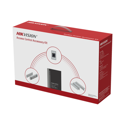 Kit HIKVISION para para Control de Acceso / Fuente 12 Vcd 2 A + Botón de Salida + Chapa Magnética 600 Lbs / Para Instalación de Control de Acceso Autónomo (Facial Min Moe, Teclados, Lectores de Huella, Etc...)
