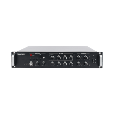 Amplificador de Red |  4 Zonas de 250W | 100V/70v | Calendarización de eventos | Biblioteca de Materiales de Audio | Entrada de Alarma | Hik-Connect /Hikcentral profesional