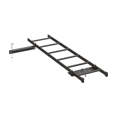 Kit de Conexión de Rack a Pared, Con Escalerilla de 1.3 m de Largo y 12 in de Ancho, de Acero, Color Negro