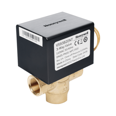 Válvula 1/2" de control eléctrica VS9 para fan coil: DN20: PN20: 3 vías: 110 V CA: conexión NPT