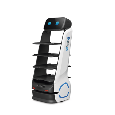 Robot de Entrega Dinerbot T9 / Capacidad de Carga 40 kg (88 lbs) / Pantalla Táctil HD 11.6" / Recarga Automática / Autonomía Hasta 18 Horas / Velocidad 0.8 m/s (2.63 ft/s) / LiDAR y Sensores Estéreo