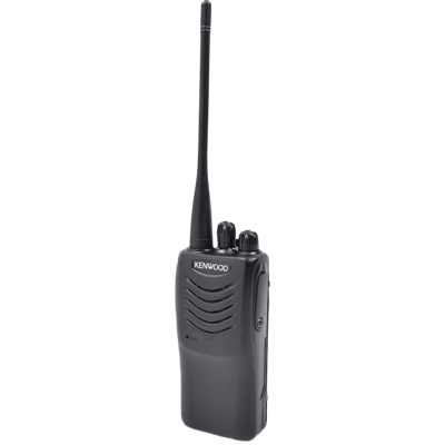 Radio portátil profesional UHF 440-480 MHz · 4 W · 16 canales · MIL-STD-810 · IP54 · VOX · Batería 12 hrs · 3 años de garantía. Incluye antena, batería, cargador y clip