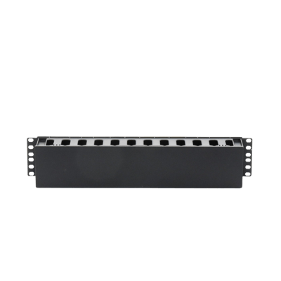 Organizador de Cables Horizontal de 2U para Rack de 19", Fabricado en Polímero Resistente a Deformaciones y Rayones