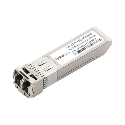 Transceptor Óptico SFP+ (Mini-Gbic) / Multimodo 850 nm / 10 Gbps / 10GBASE-SR / Conectores LC/UPC Dúplex / DDM / Hasta 550 m