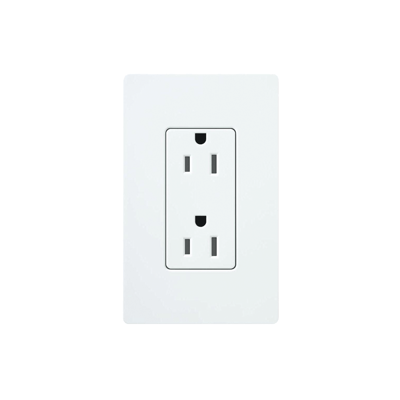 Tomacorriente receptáculo convencional  120V, 15A, color blanco.