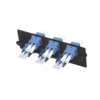 Placa Acopladora de Fibra Óptica FAP, con 6 Conectores LC Duplex (12 Fibras), para Fibra Monomodo OS1/OS2, Color Azul