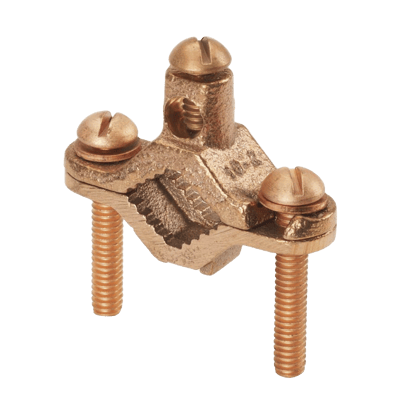 Abrazadera de Bronce para Tierra Física para Conductor 2 AWG, 1 Pieza
