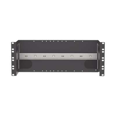Soporte Industrial Para Instalar Equipos de Montaje en Riel DIN, Para Racks o Gabinetes Estándar de 19in, de 4UR, Color Negro