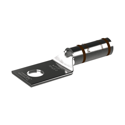 Zapata de compresión LCA2-14-Q, para cal. 2 Awg, Barreno para tornillo prisionero de 1/4, 1 Pz