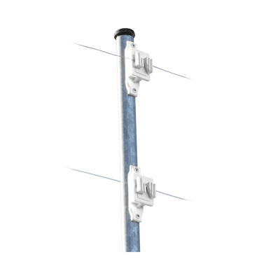 Aislador de Paso Blanco reforzado para cercos eléctricos, resistente al clima extremoso