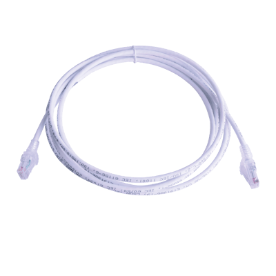 Patch Cord MC6 Modular Cat6 UTP, CM/LS0H, 3.05 Metros (10 Pies), Color Blanco, Versión Bulk (Sin Empaque Individual)