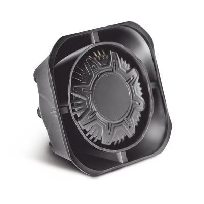 Bocina Compacta de Uso Rudo, 100 Watts de Potencia, Ideal Para Vehículos de Encubierto, Montaje Universal, 11 Ohms de Impedancia