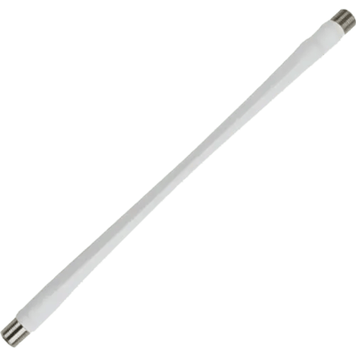 Jumper Coaxial Delgado Color Blanco de 25.4 Centímetros (10 Pulgadas) de Longitud y Conectores F Hembra en Ambos Extremos. 75 Ohm de Impedancia.