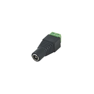 Adaptador Hembra Tipo Jack de 3.5 mm Polarizado de 12 Vcc / Terminales Tipo Tornillo / Polarizado (+/-) / Ideal para Cámaras de Video Vigilancia