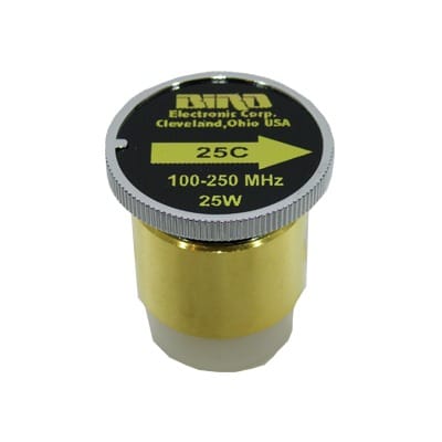 Elemento de 25 Watt en linea 7/8" para Wattmetro BIRD 43 en Rango de Frecuencia de 100 a 250 MHz. · BIRD TECHNOLOGIES