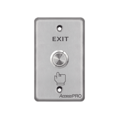 Botón de Cabeza Plana / Exterior IP65 / Estético / NO y COM · ACCESSPRO