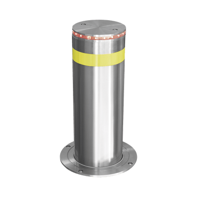 Bolardo Hidráulico Antiembestida 220 mm × 600 mm / Acero Inoxidable 304 / 200,000 J de Resistencia al Impacto / Bomba Hidráulica Integrada / Ciclo de 4 seg / 100 Ciclos por Hora · ACCESSPRO