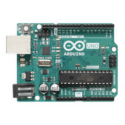 Placa de Desarrollo Arduino UNO R3 / Microcontrolador ATmega328P / 14 Pines Digitales / 6 Entradas Analógicas / USB-B / Compatibilidad Shields / Educación e Industria · ARDUINO LLC