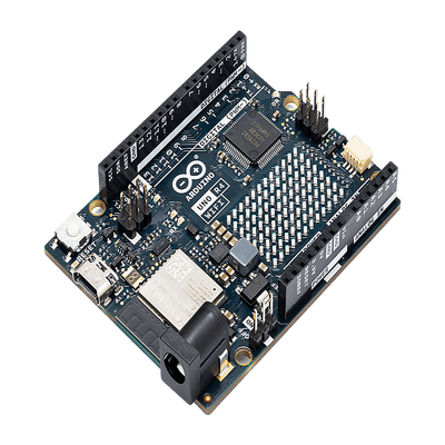 Placa de Desarrollo Arduino UNO R4 WiFi / Microcontrolador 32-bit RA4M1 Arm Cortex-M4 48 MHz / ESP32-S3 WiFi 4 y Bluetooth 5 / 256 kB Flash + 32 kB SRAM / Matriz LED 12x8 / DAC 12-bit / Compatibilidad Shields UNO · ARDUINO LLC