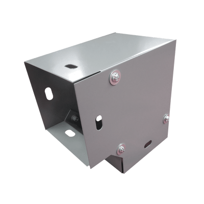 Derivación codo horizontal de 90 grados 100 x 100 mm, fabricado en lámina de acero al carbón · CHAROFIL