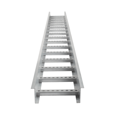 Escalera de Aluminio Portacables / Perfil Z / Peralte 3 1/4" /Paso 9" / Ancho 6" / 3.66 metros / Capacidad Máx. 137 Cables / Incluye Cople Union y Tornillería · CHAROFIL