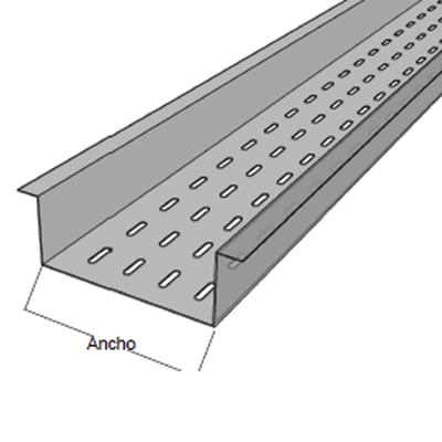 Fondo Perforado Perfil Z ancho de 4" x 9" material Aluminio, incluye tornillería · CHAROFIL