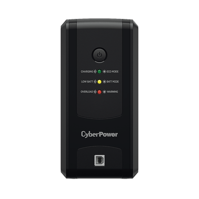 UPS de 1000 VA/500 W, Topología Línea Interactiva, Entrada 120 Vca  NEMA 5-15P, y 8 Salidas NEMA 5-15R, Puerto USB, Con Regulador de Voltaje (AVR) · CYBERPOWER