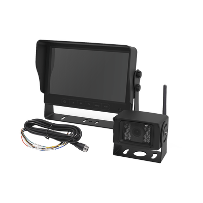 Sistema Profesional Inalámbrico de Cámara de Reversa y Monitor para Vehículos de Trabajo y Montacargas · ECCO