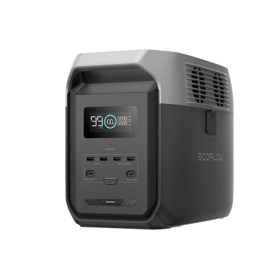 Estación de Energía Portátil Delta 3 1536Wh Litio LFP / 6 AC 1800 W (Max. 3600W) / 2 USB-C 100W / Capacidad para Aumentar Respaldo / Cargador de Coche 10A a 12.6V / Conectividad WiFi y Bluetooth (App) / Carga Solar 500W Max. · ECOFLOW