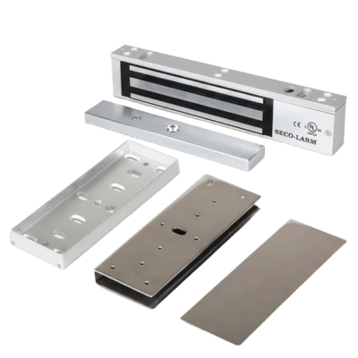Kit Para Control de Acceso Incluye Chapa Magnética de 600 Lbs  / Montaje En "U" Para Puerta de Cristal /  Uso Interior / Certificación UL · ENFORCER SECOLARM