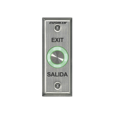 Botón de Salida con Aro Iluminado Color Verde y Rojo / IP65 / Buzzer / Función Toggle (Enclavado) / Temporizador  / Relevador NC/NO/ Uso Exterior e Interior. · ENFORCER SECOLARM
