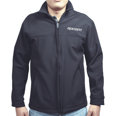 Elegante Chamarra para Caballero Color Negro Fabricada en Poliéster Dry Fit Impermeable · EPCOM
