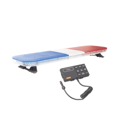 Barra de luces de 47" rojo/azul, 88 LED, con control de tráfico en color rojo/azul, ideal para equipar unidades de seguridad pública · EPCOM INDUSTRIAL SIGNALING
