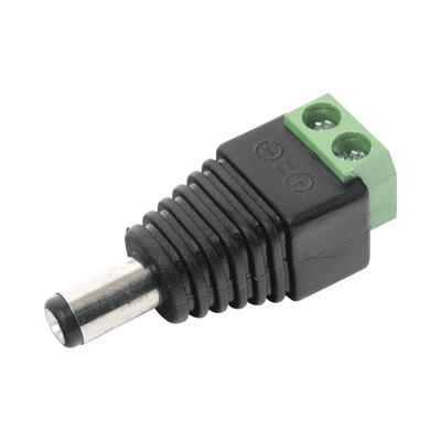Adaptador Macho Tipo Jack de 3.5 mm (0.14 Pulgadas) Polarizado de 12 Vcc / Terminales Tipo Tornillo / Polarizado (+/-) / Ideal para Cámaras de Video Vigilancia · EPCOM POWERLINE
