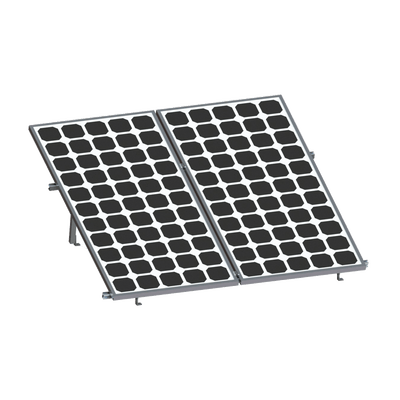 Montaje para 2 Paneles Solares, Riel "8" de 2700mm para Módulos con Espesor de 30-35mm, Velocidad de Viento Máx. 136km/h · EPCOM POWERLINE