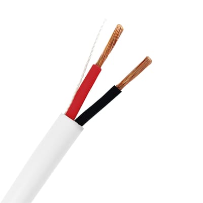 Bobina de 152 Metros (500 Pies) / 12AWG 2 Conductores / Cable Profesional de ALTA FIDELIDAD 100% Cobre / Libre de Oxígeno / Interior / Color Blanco / Para Aplicaciones de Audio, Control de Acceso y Automatización · EPCOM PROAUDIO