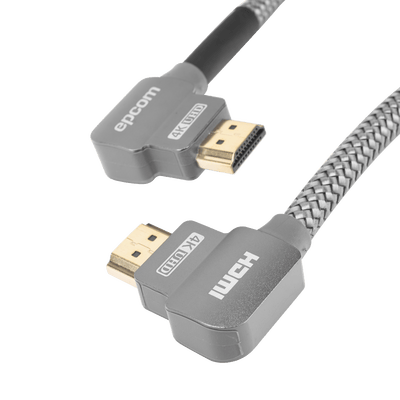 Cable HDMI Ángulo 90° | 3 Metros (9.84 Pies) | Alta Definición | Versión 2.0 | Alta Velocidad 18Gbps | 4K@60Hz | · EPCOM PROAUDIO