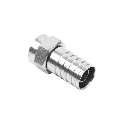 Conector F Macho, Plegable de Doble Blindaje para cable RG-59, Cuerpo de Bronce Niquelado. · EPCOM TITANIUM