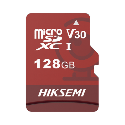 Memoria microSD / Clase 10 de 128 GB / Especializada Para Videovigilancia (Uso 24/7) / Compatibles con cámaras HIKVISION y Otras Marcas / 95 MB/s Lectura / 50 MB/s Escritura · HIKSEMI by HIKVISION