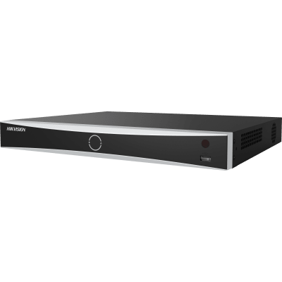 [AcuSeek] NVR 32 Megapixel (8K) / 16 Canales IP / 16 Puertos PoE+ / ACUSENSE / Reconocimiento Facial  / 2 Bahías de Disco Duro / HDMI en 4K / Alarmas I/O · HIKVISION
