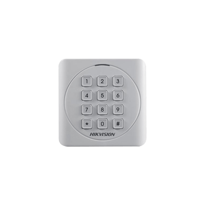 Lector de Tarjetas PROX EM y Contraseñas / Exterior IP65 / Wiegand / Compatible con Cualquier Panel / PEQUEÑO y ESTETICO · HIKVISION