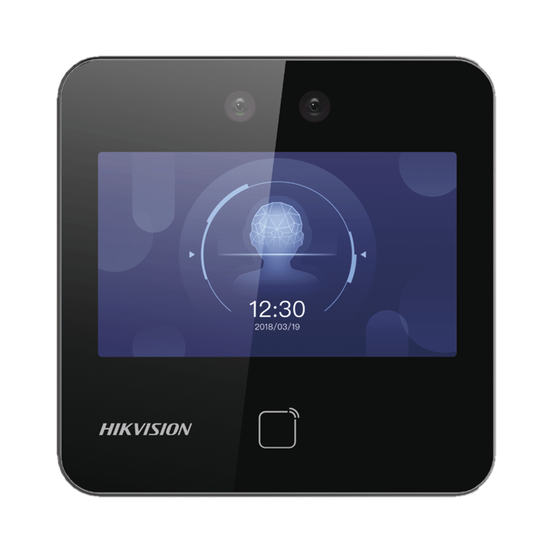 Terminal Min Moe WiFi / Touch de Reconocimiento Facial Ultra Rápido para ASISTENCIA y Control de ACCESO / 1500 Rostros y 3,000 tarjetas /  Lee códigos QR / Videoportero / Detección de Cubrebocas / SIP Estandar / HIK-IA · HIKVISION